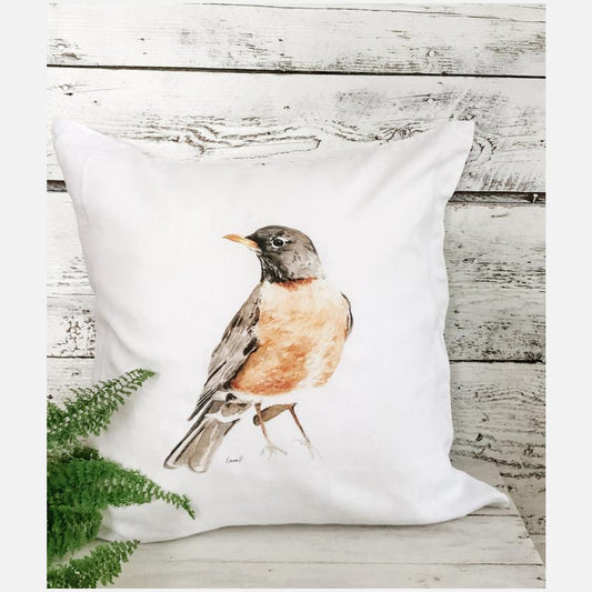 French Linen Robin Pillow